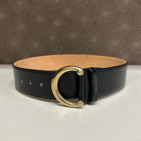 🔥🔥🔥Vintage Coach Black Leather Belt Size Medium - Picture 1 of 10